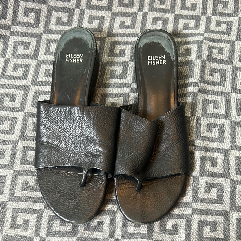 Eileen Fisher Black Kore Slide Sandal